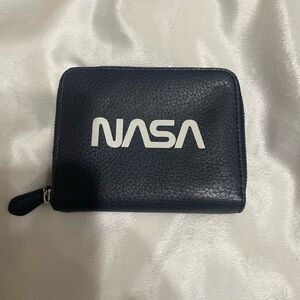 Coach NASA Navy Silver Zip Wallet